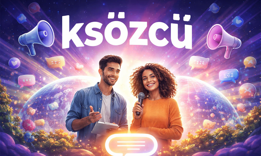 Ksözcü phrase representing voice truth and modern expression