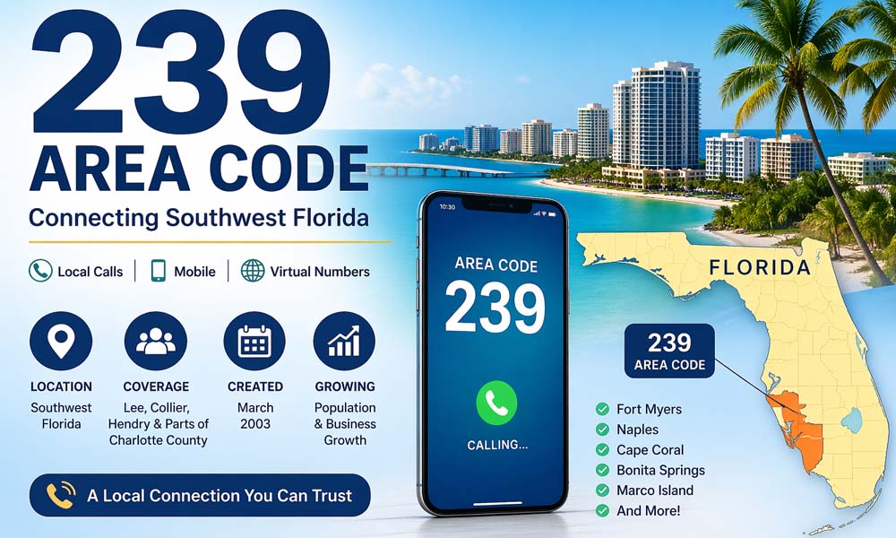 239 area code location map and cities in Florida