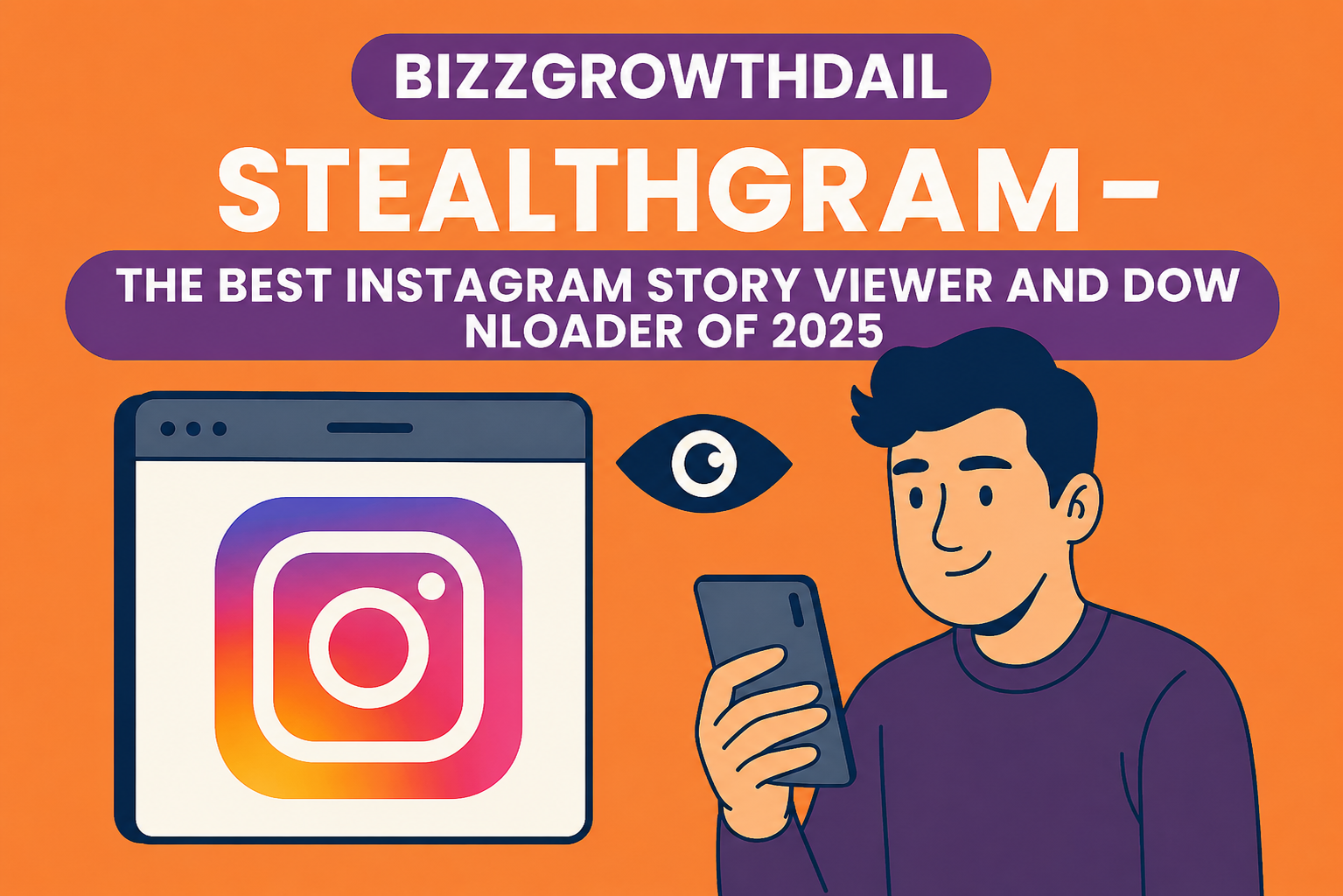 Stealthgram anonymous Instagram viewer interface showing public stories, reels, and profile browsing without account login
