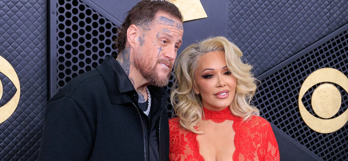 Jelly Roll and Bunnie XO appearing together at a public event before divorce news after nearly 10 years of marriage